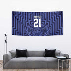 Custom Basketball New Zealand Tapestry Blue Maori Ta Moko Indigenous - Aussie Hoodie