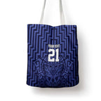 Custom Basketball New Zealand Tote Bag Blue Maori Ta Moko Indigenous - Aussie Hoodie