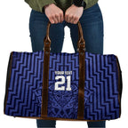 Custom Basketball New Zealand Travel Bag Blue Maori Ta Moko Indigenous - Aussie Hoodie