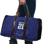 Custom Basketball New Zealand Travel Bag Blue Maori Ta Moko Indigenous - Aussie Hoodie
