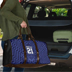 Custom Basketball New Zealand Travel Bag Blue Maori Ta Moko Indigenous - Aussie Hoodie