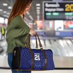 Custom Basketball New Zealand Travel Bag Blue Maori Ta Moko Indigenous - Aussie Hoodie