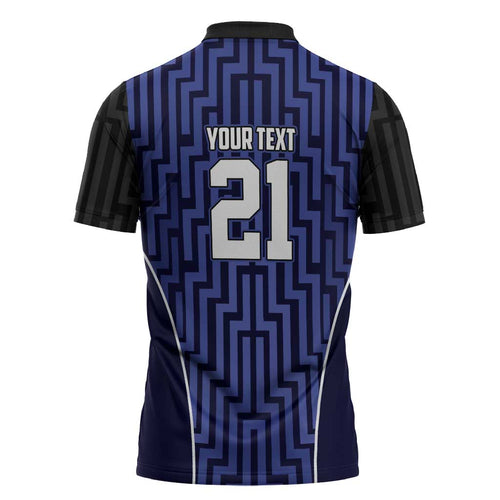 Custom Basketball New Zealand Zipper Polo Shirt Blue Maori Ta Moko Indigenous - Aussie Hoodie