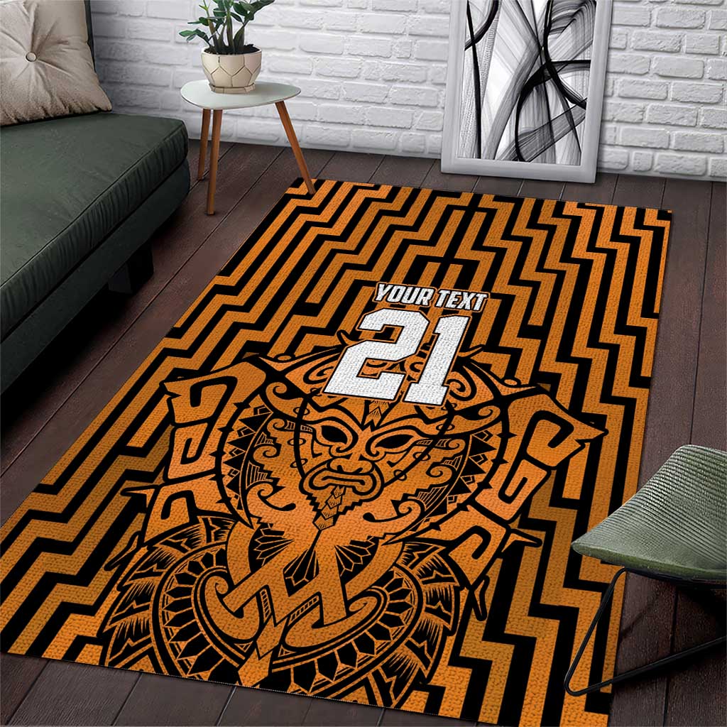 Custom Basketball New Zealand Area Rug Gold Maori Ta Moko Indigenous - Aussie Hoodie