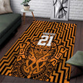 Custom Basketball New Zealand Area Rug Gold Maori Ta Moko Indigenous - Aussie Hoodie