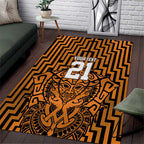 Custom Basketball New Zealand Area Rug Gold Maori Ta Moko Indigenous - Aussie Hoodie