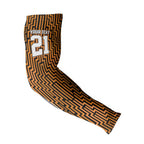 Custom Basketball New Zealand Arm Sleeves Gold Maori Ta Moko Indigenous - Aussie Hoodie