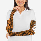 Custom Basketball New Zealand Arm Sleeves Gold Maori Ta Moko Indigenous - Aussie Hoodie