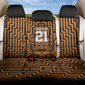 Custom Basketball New Zealand Back Car Seat Cover Gold Maori Ta Moko Indigenous - Aussie Hoodie