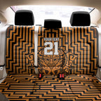 Custom Basketball New Zealand Back Car Seat Cover Gold Maori Ta Moko Indigenous - Aussie Hoodie