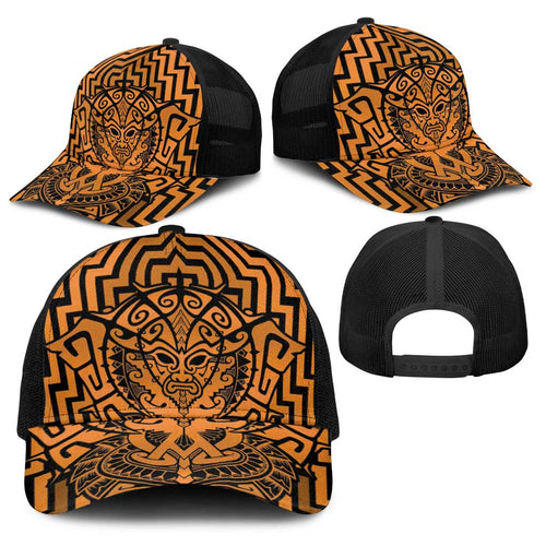 Basketball New Zealand Baseball Net Cap Gold Maori Ta Moko Indigenous - Aussie Hoodie