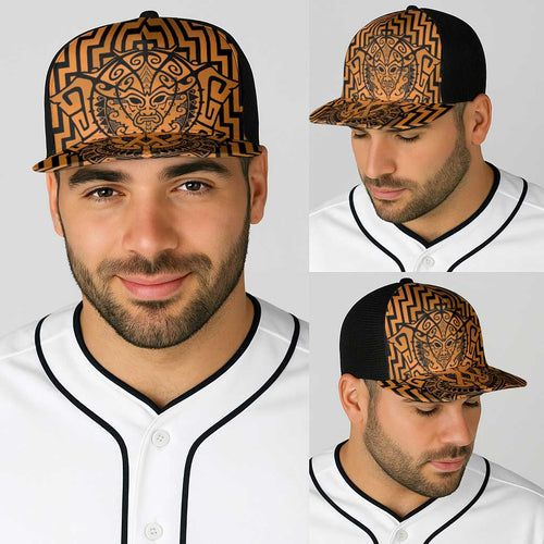 Basketball New Zealand Baseball Net Cap Gold Maori Ta Moko Indigenous - Aussie Hoodie