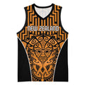 Custom Basketball New Zealand Basketball Jersey Gold Maori Ta Moko Indigenous - Aussie Hoodie
