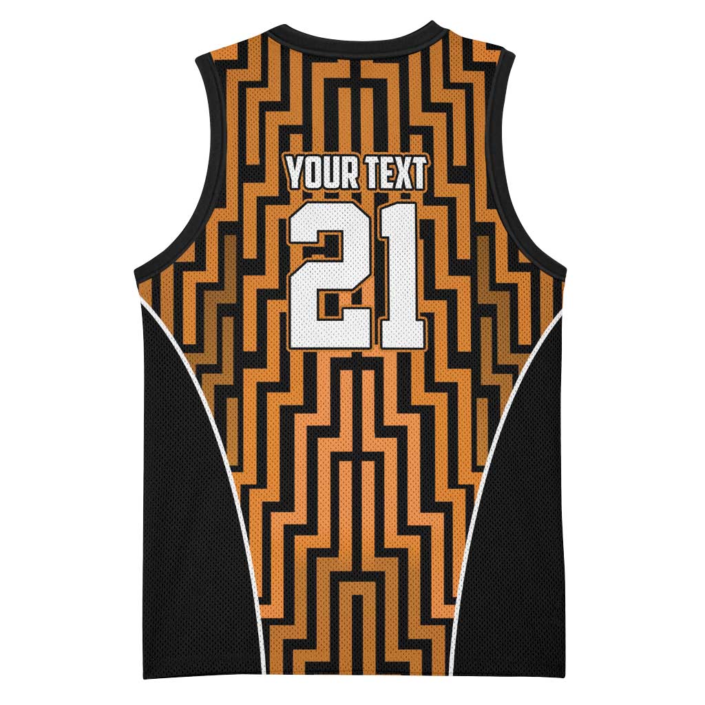 Custom Basketball New Zealand Basketball Jersey Gold Maori Ta Moko Indigenous - Aussie Hoodie