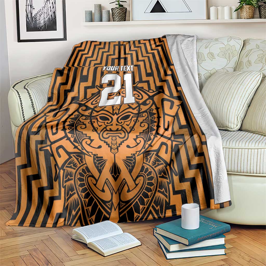 Custom Basketball New Zealand Blanket Gold Maori Ta Moko Indigenous - Aussie Hoodie