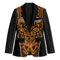 Custom Basketball New Zealand Blazer Gold Maori Ta Moko Indigenous - Aussie Hoodie