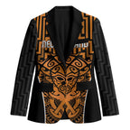 Custom Basketball New Zealand Blazer Gold Maori Ta Moko Indigenous - Aussie Hoodie