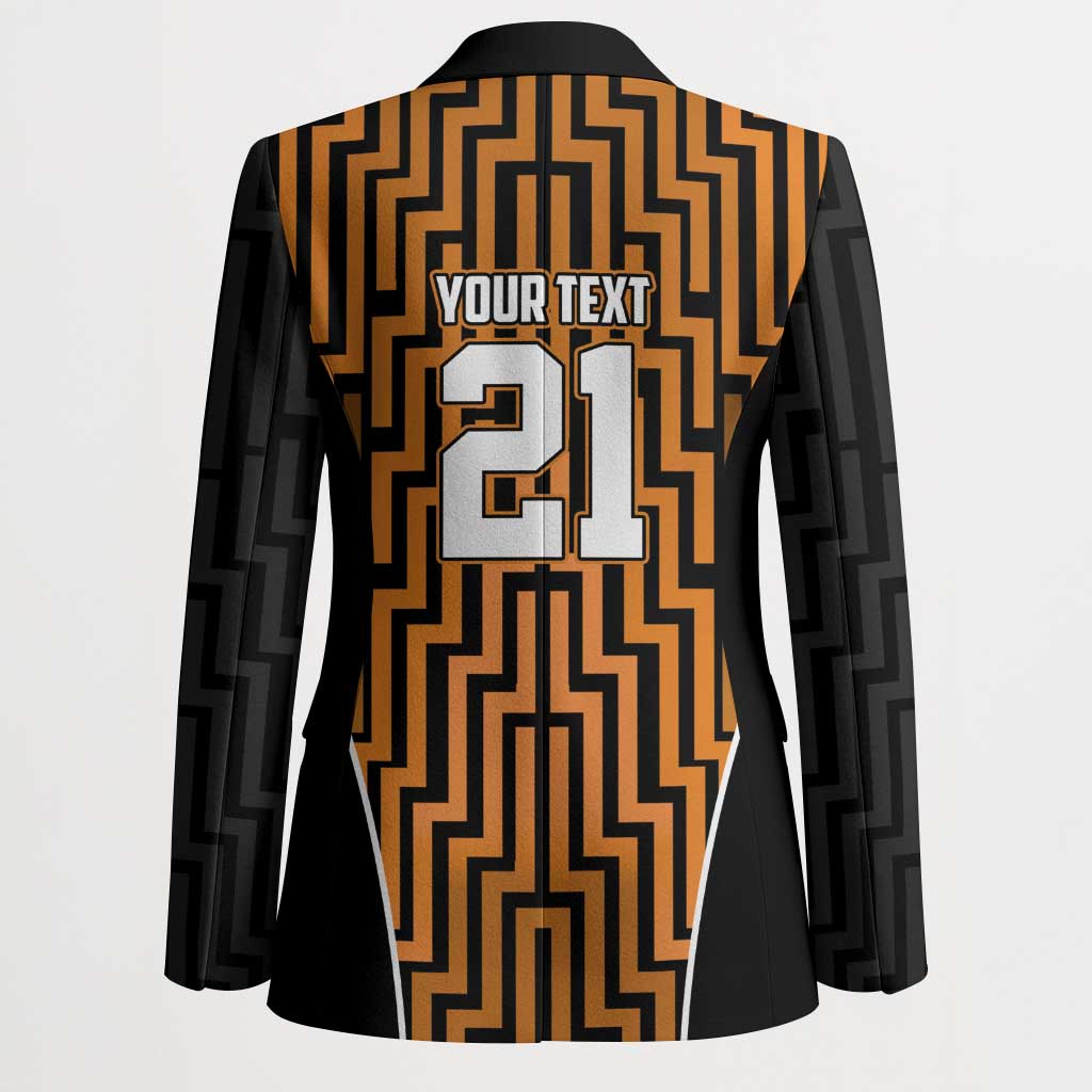 Custom Basketball New Zealand Blazer Gold Maori Ta Moko Indigenous - Aussie Hoodie