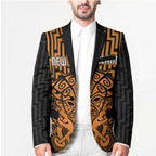 Custom Basketball New Zealand Blazer Gold Maori Ta Moko Indigenous - Aussie Hoodie