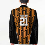 Custom Basketball New Zealand Blazer Gold Maori Ta Moko Indigenous - Aussie Hoodie
