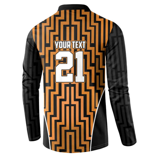 Custom Basketball New Zealand Button Sweatshirt Gold Maori Ta Moko Indigenous - Aussie Hoodie
