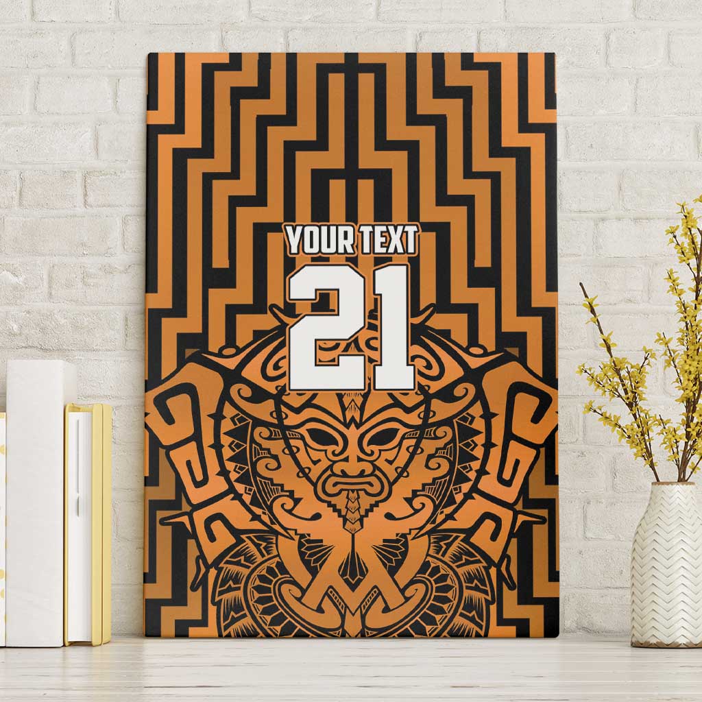Custom Basketball New Zealand Canvas Wall Art Gold Maori Ta Moko Indigenous - Aussie Hoodie