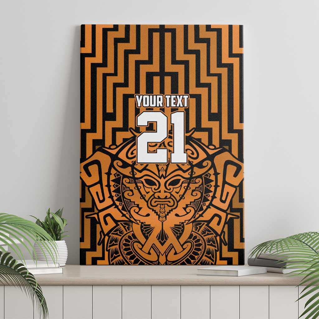 Custom Basketball New Zealand Canvas Wall Art Gold Maori Ta Moko Indigenous - Aussie Hoodie