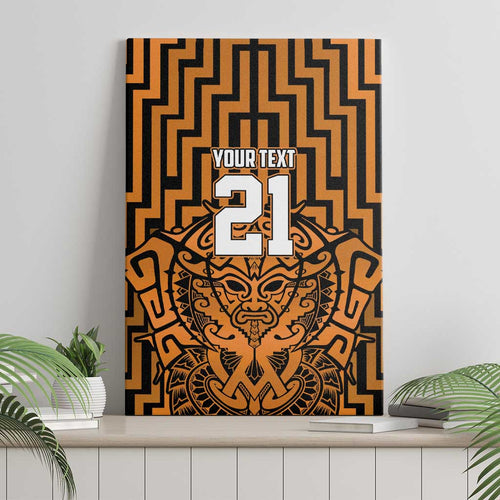 Custom Basketball New Zealand Canvas Wall Art Gold Maori Ta Moko Indigenous - Aussie Hoodie