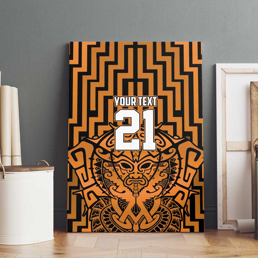 Custom Basketball New Zealand Canvas Wall Art Gold Maori Ta Moko Indigenous - Aussie Hoodie