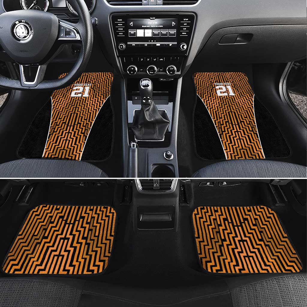 Custom Basketball New Zealand Car Mats Gold Maori Ta Moko Indigenous - Aussie Hoodie
