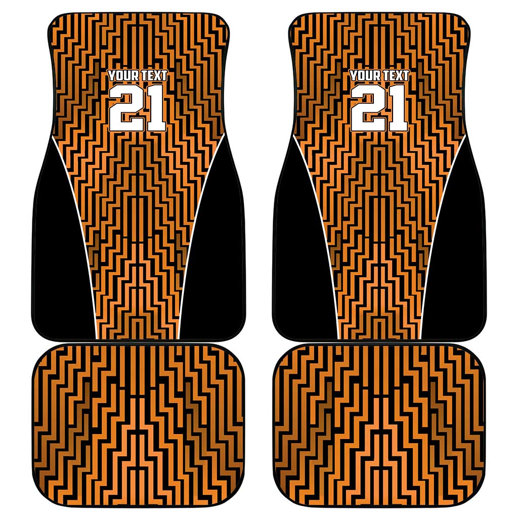 Custom Basketball New Zealand Car Mats Gold Maori Ta Moko Indigenous - Aussie Hoodie