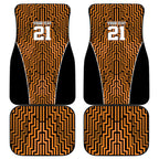 Custom Basketball New Zealand Car Mats Gold Maori Ta Moko Indigenous - Aussie Hoodie