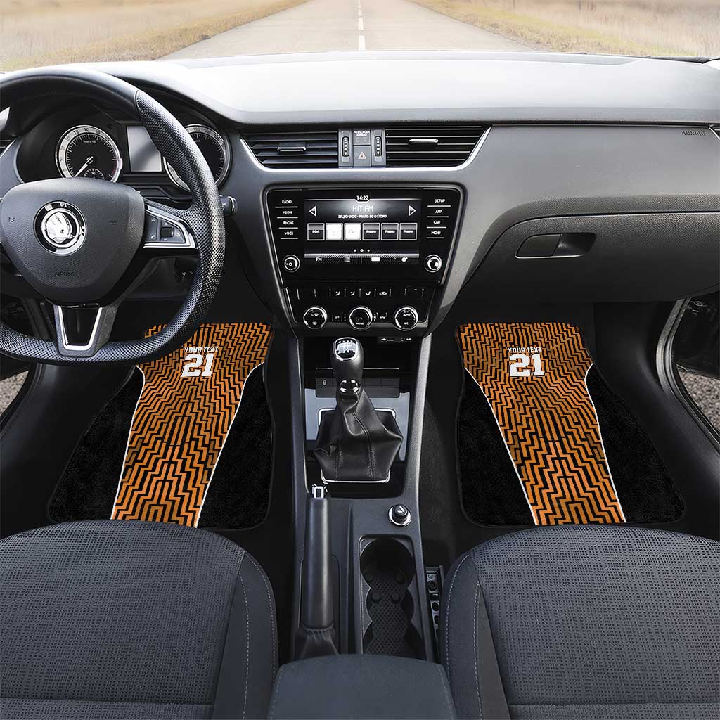 Custom Basketball New Zealand Car Mats Gold Maori Ta Moko Indigenous - Aussie Hoodie