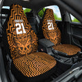 Custom Basketball New Zealand Car Seat Cover Gold Maori Ta Moko Indigenous - Aussie Hoodie