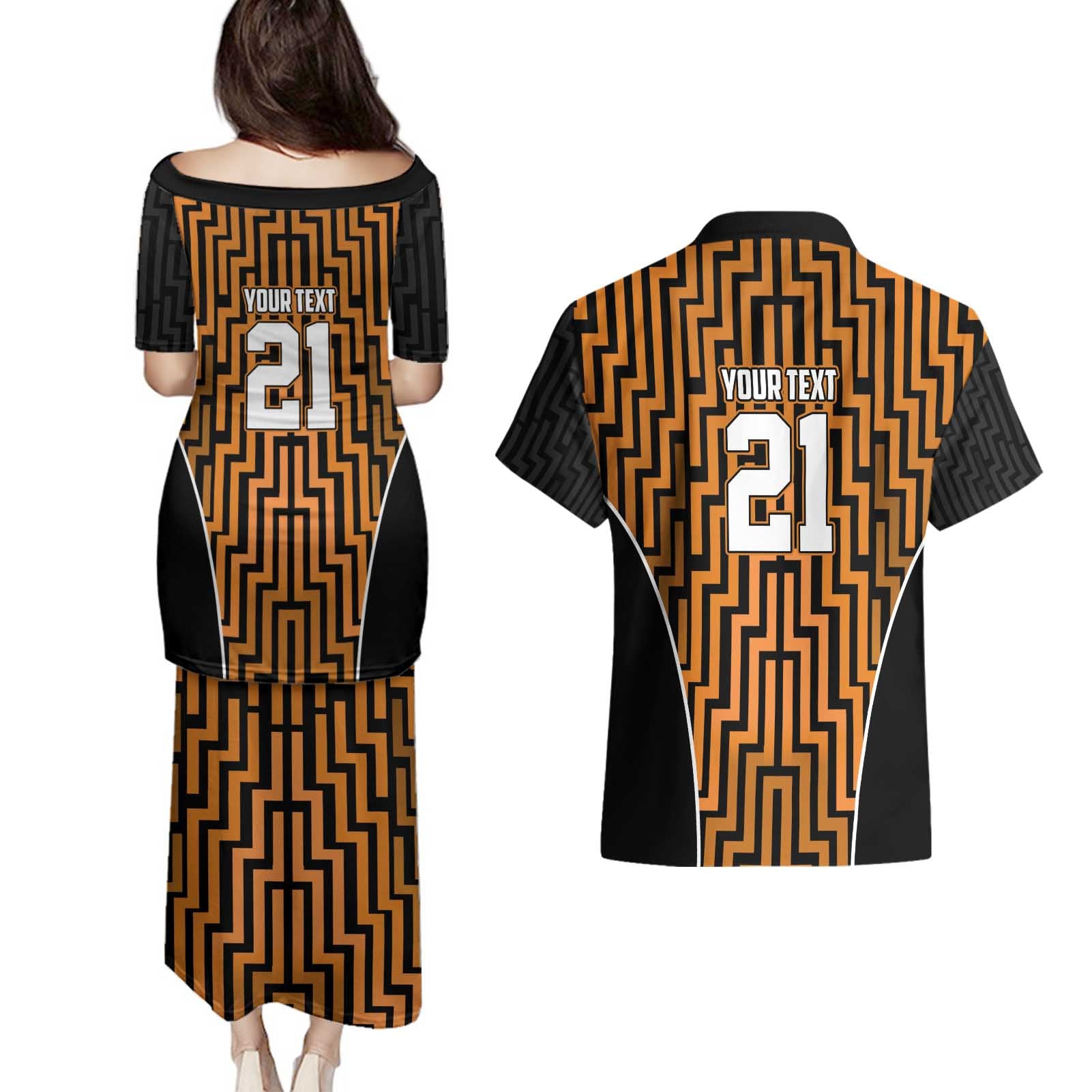 Custom Basketball New Zealand Couples Matching Puletasi and Hawaiian Shirt Gold Maori Ta Moko Indigenous - Aussie Hoodie