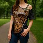 Custom Basketball New Zealand Cross Shoulder Shirt Gold Maori Ta Moko Indigenous - Aussie Hoodie