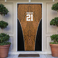 Custom Basketball New Zealand Door Cover Gold Maori Ta Moko Indigenous - Aussie Hoodie