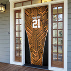 Custom Basketball New Zealand Door Cover Gold Maori Ta Moko Indigenous - Aussie Hoodie