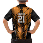 Custom Basketball New Zealand Family Matching Mermaid Dress and Hawaiian Shirt Gold Maori Ta Moko Indigenous - Aussie Hoodie