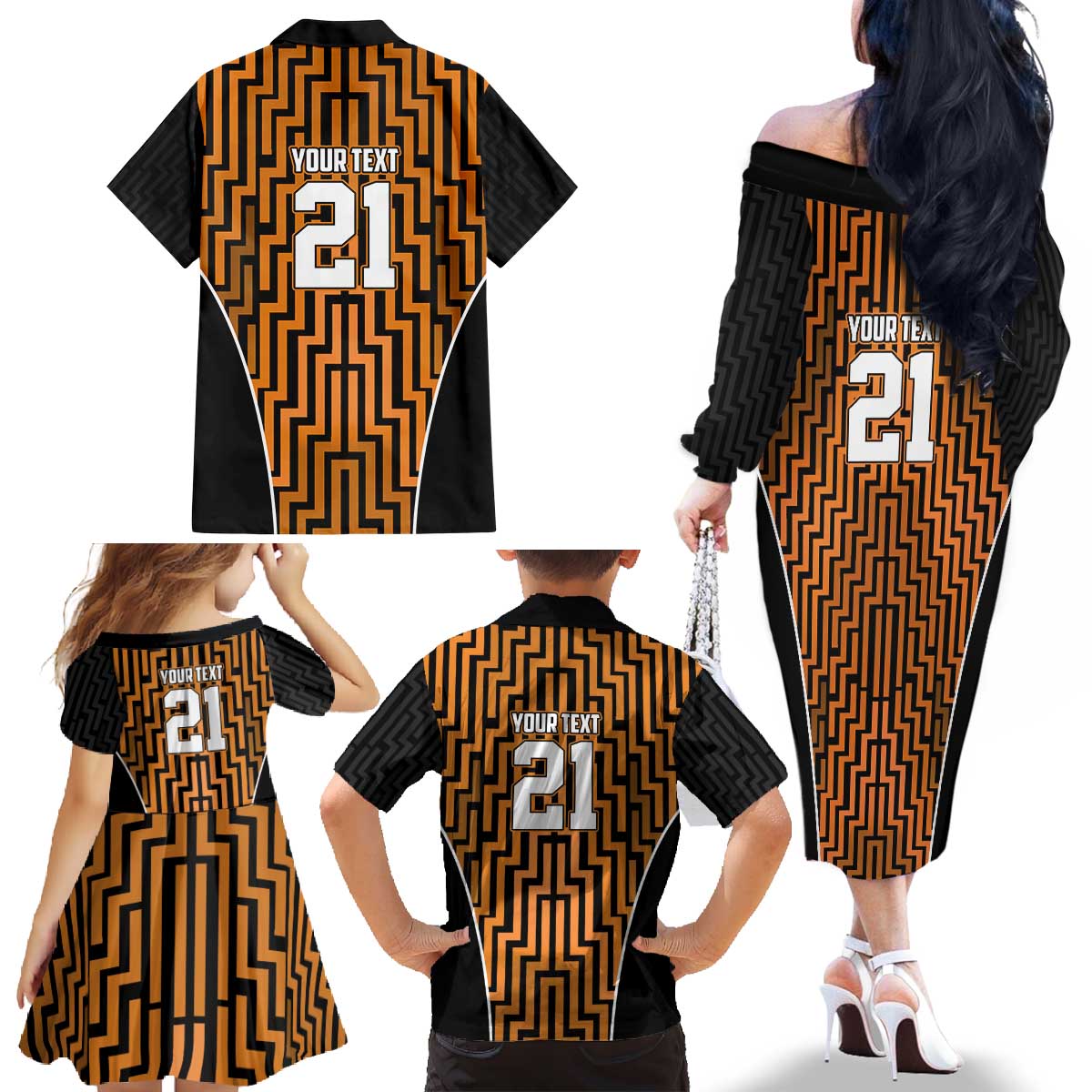 Custom Basketball New Zealand Family Matching Off The Shoulder Long Sleeve Dress and Hawaiian Shirt Gold Maori Ta Moko Indigenous - Aussie Hoodie