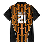 Custom Basketball New Zealand Family Matching Off The Shoulder Long Sleeve Dress and Hawaiian Shirt Gold Maori Ta Moko Indigenous - Aussie Hoodie