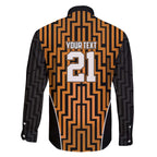 Custom Basketball New Zealand Family Matching Off The Shoulder Long Sleeve Dress and Hawaiian Shirt Gold Maori Ta Moko Indigenous - Aussie Hoodie
