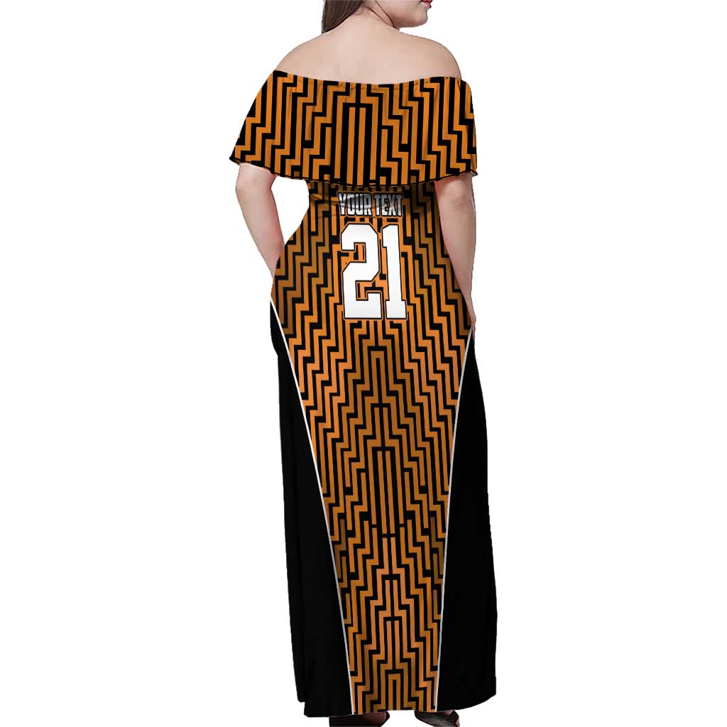 Custom Basketball New Zealand Family Matching Off Shoulder Maxi Dress and Hawaiian Shirt Gold Maori Ta Moko Indigenous - Aussie Hoodie