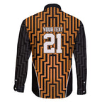Custom Basketball New Zealand Family Matching Puletasi and Hawaiian Shirt Gold Maori Ta Moko Indigenous - Aussie Hoodie