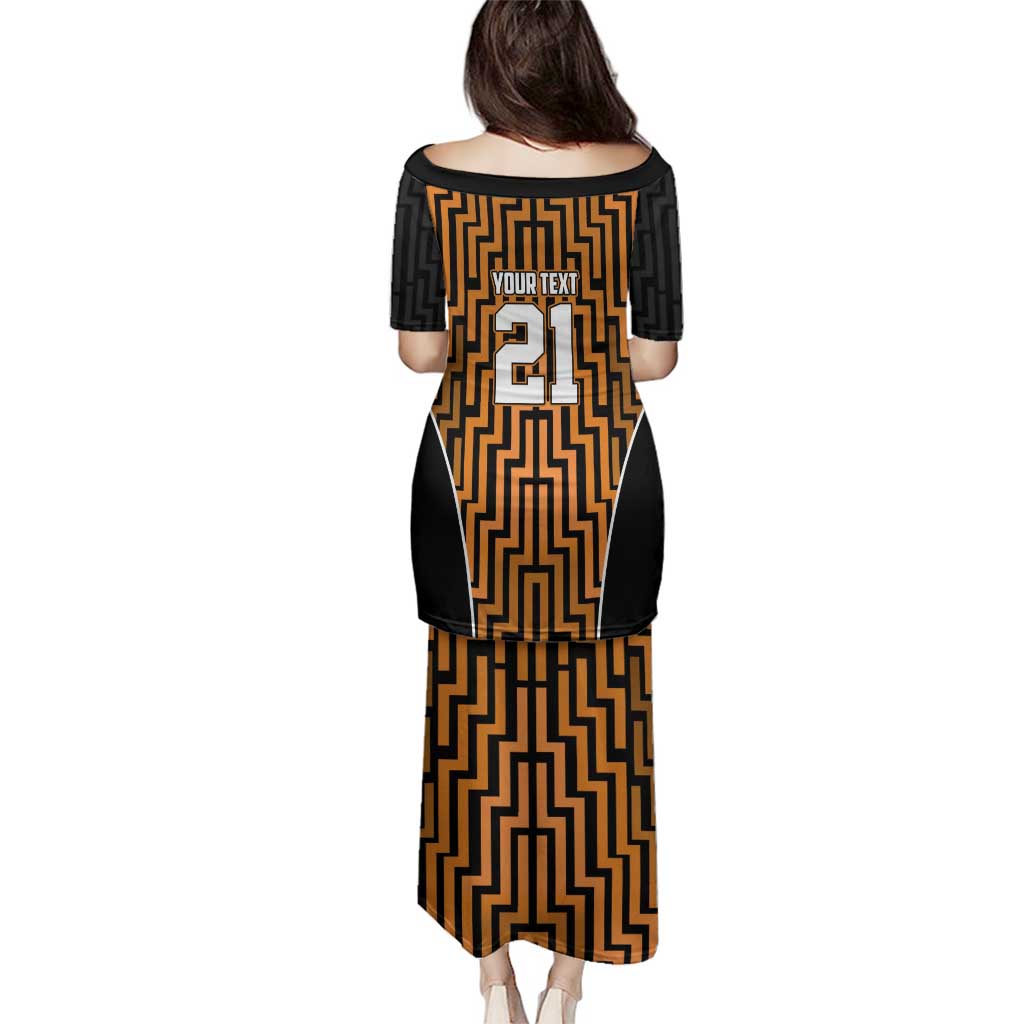 Custom Basketball New Zealand Family Matching Puletasi and Hawaiian Shirt Gold Maori Ta Moko Indigenous - Aussie Hoodie