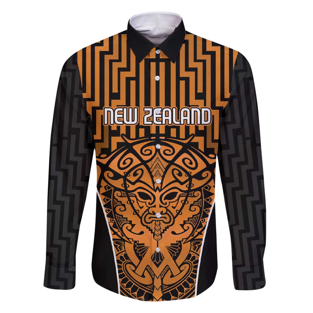 Custom Basketball New Zealand Family Matching Short Sleeve Bodycon Dress and Hawaiian Shirt Gold Maori Ta Moko Indigenous - Aussie Hoodie