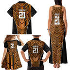 Custom Basketball New Zealand Family Matching Tank Maxi Dress and Hawaiian Shirt Gold Maori Ta Moko Indigenous - Aussie Hoodie