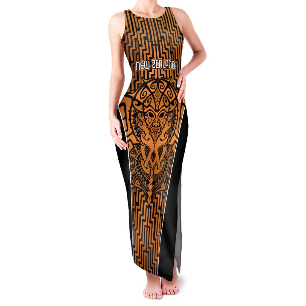 Custom Basketball New Zealand Family Matching Tank Maxi Dress and Hawaiian Shirt Gold Maori Ta Moko Indigenous - Aussie Hoodie