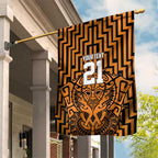 Custom Basketball New Zealand Garden Flag Gold Maori Ta Moko Indigenous - Aussie Hoodie