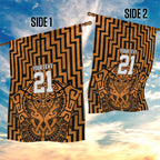 Custom Basketball New Zealand Garden Flag Gold Maori Ta Moko Indigenous - Aussie Hoodie